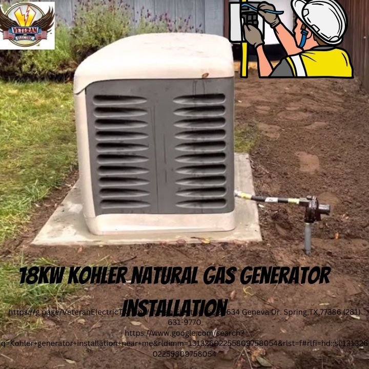 18kw Kohler natural gas generator installation