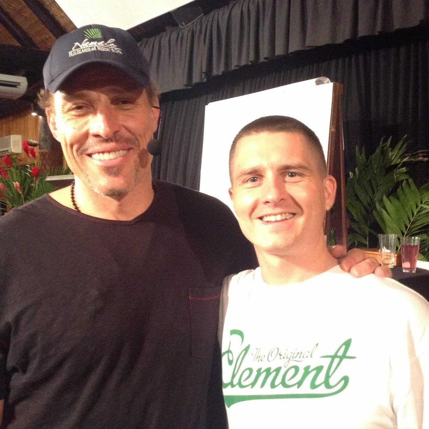 Whitby real estate agent Allan Rankin with Tony Robbins