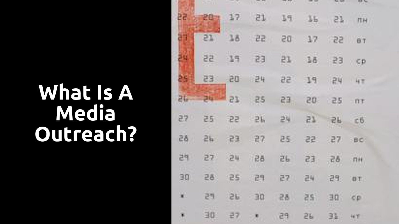 What is a media outreach?